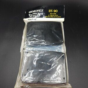 2-Pack MEMOREX 8T-90 Blank 8-Track Recording TAPE Cartridge 90 Minutes.